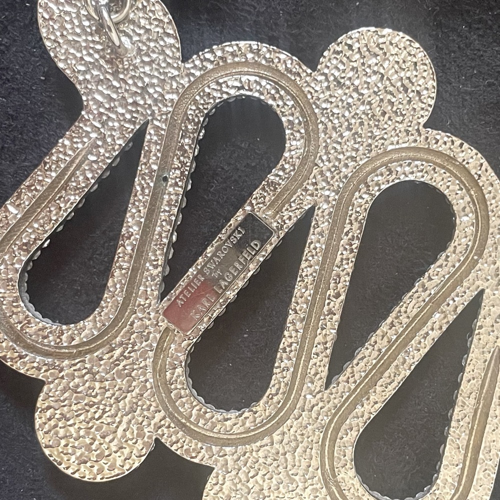 Retired Karl Lagerfield X Swarovski Serpent Necklace - Picture 3 of 5